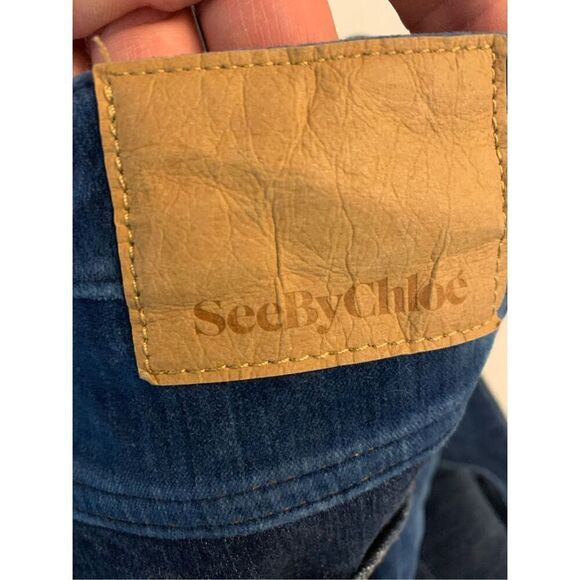 See by Chloe wide leg indigo jeans women's size 26 - Picture 5 of 5